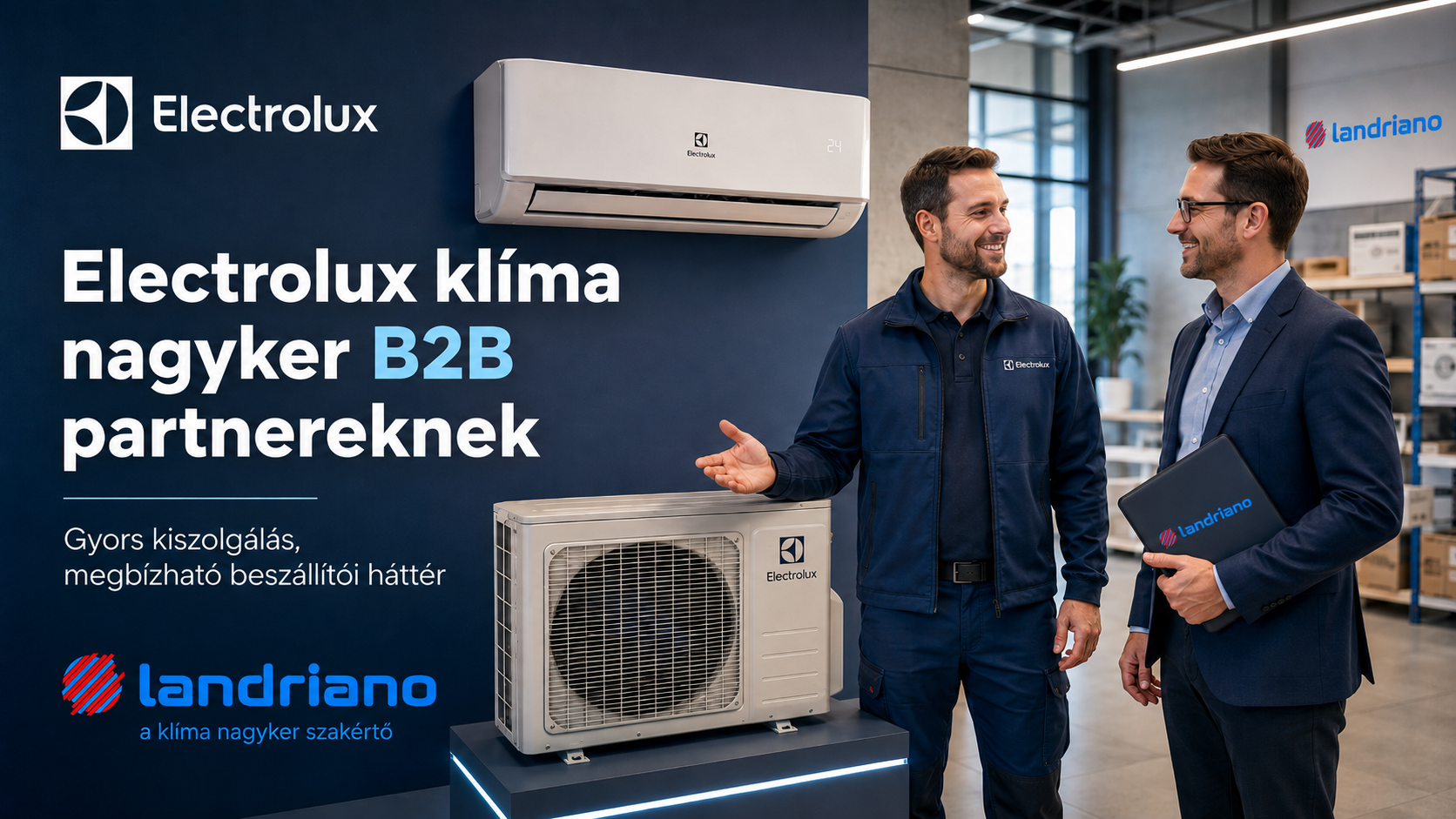 Electrolux klíma nagyker B2B partnereknek és klímaszerelőknek Landriano Kft.